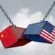 Ilustrasi perang dagang China - Amerika