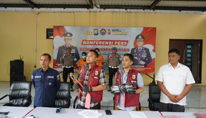 Dua Karyawan Curi Kabel Listrik Milik Gudang di Jatikalang Krian
