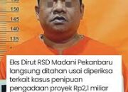Diduga Tipu Rp 2,1 Miliar, Eks Dirut RSD Madani Pekanbaru Resmi Ditahan Polisi