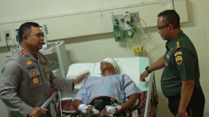 kapolda sumatera utara irjen whisnu hermawan menjenguk personel tni