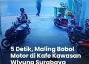 Aksi Kilat! Motor Pengunjung Kafe di Wiyung Dibawa Kabur Maling dalam 5 Detik