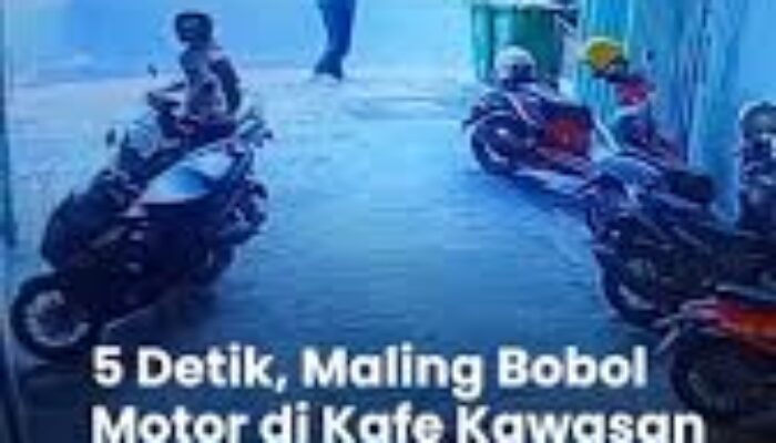 Aksi Kilat! Motor Pengunjung Kafe di Wiyung Dibawa Kabur Maling dalam 5 Detik