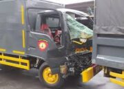 Iring-Iringan Truk Polisi Tabrakan Beruntun di Surabaya, 3 Anggota Dilarikan ke RS, Ini Kata Kasatlantas