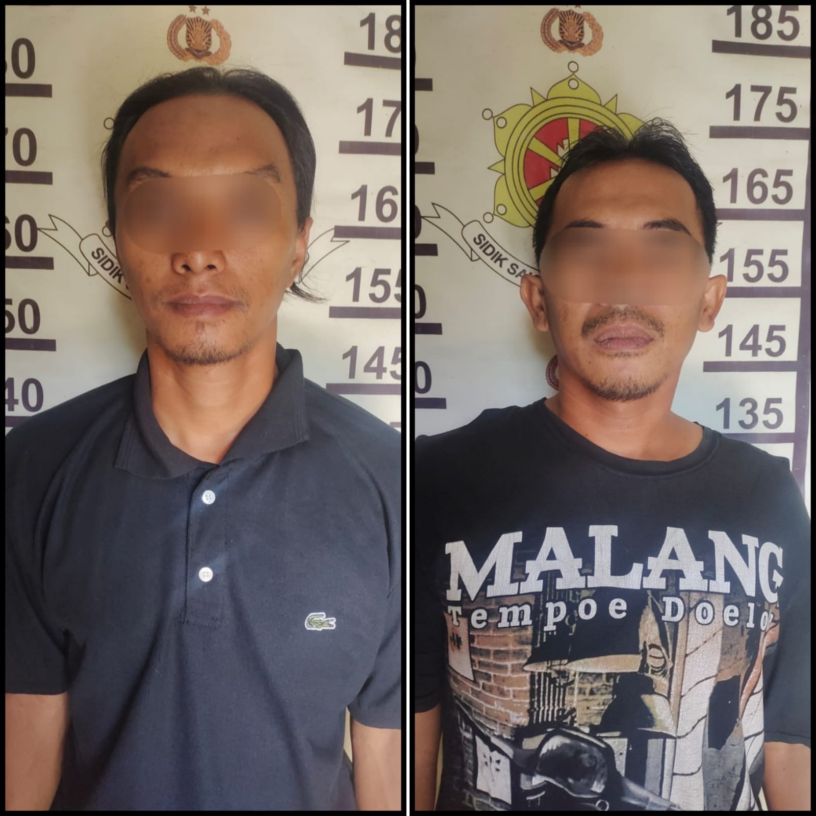 MAF (Kanan) dan MSZ (Kiri) telah ditetapkan Polisi sebagai tersangka pelaku pengeroyokan sopir Avanza di Bohar Taman.
