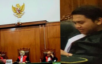 Terdakwa Semy Mattinahoruw dan JPU Galih Riana Putra Intaran saat sidang di PN Surabaya.