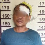 Tersangka T, pelaku pencurian di sebuah kos di Desa Wage yang tertangkap di Sukodono ketika akan mengulangi perbuatanny