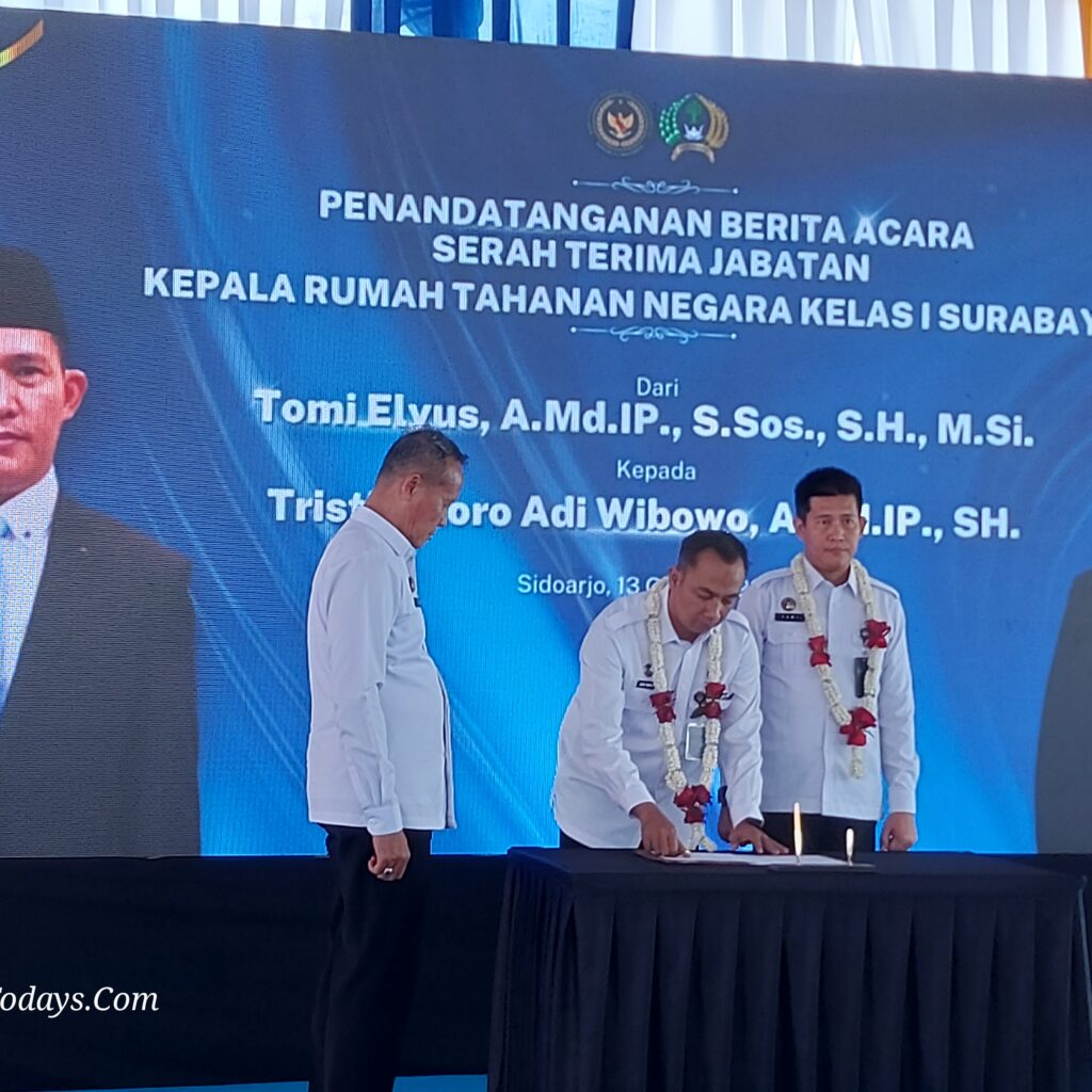 Sertijab Kepala Rutan Kelas I Surabaya Medaeng Berlangsung Khidmat, Tristiantoro Adi Wibowo Resmi Gantikan Tomi Elyus