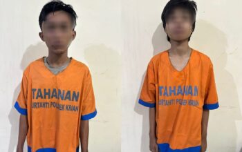 Para pelaku pencurian Elpiji usai diamankan pihak Kepolisian.