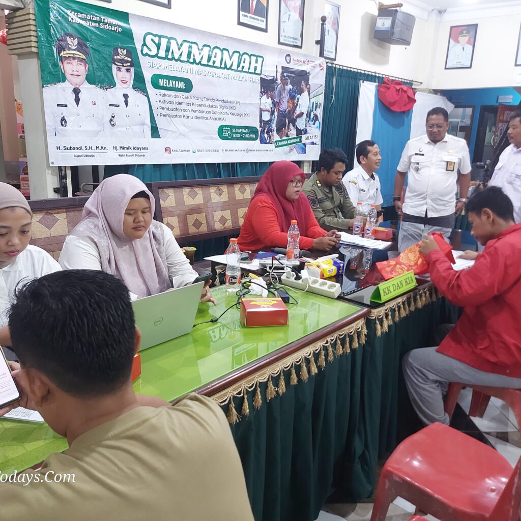 Inovasi Pelayanan Malam Kecamatan Taman Terbukti Efektif, Warga Minta Terus Dilanjutkan