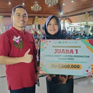Kader Kesehatan Desa Bringinbendo Taman Raih Juara 1 Lomba Video Konten HKN ke-61 Sidoarjo