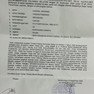 Kasus Curanmor Di Polsek Rilau Ale Dinilai Tidak Ditindaklanjuti, Korban Pertanyakan Kinerja Polsek Rilau Ale