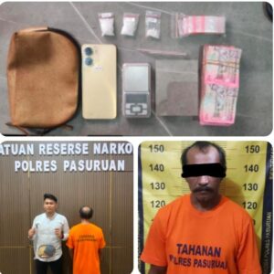 Polres Pasuruan Tangkap Petani Pengedar Sabu di Kandang Sapi, Amankan 7,4 Gram Barang Bukti