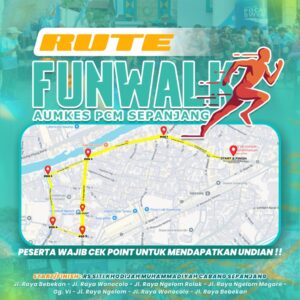 Antisipasi Kemacetan, Polsek Taman Atur Pengamanan Fun Walk Milad Ke-1 AUMKes PCM Sepanjang