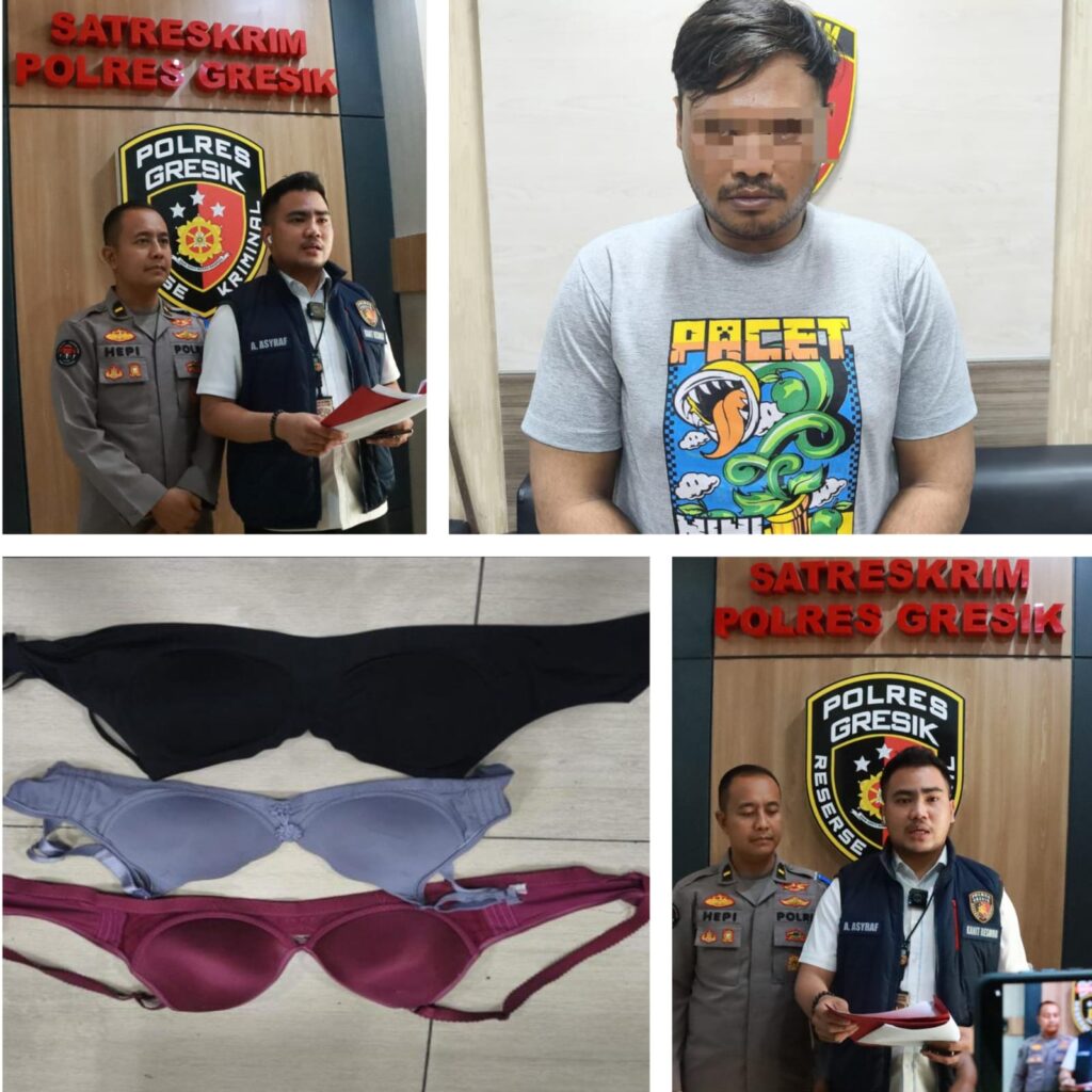 Pencuri Pakaian Dalam Wanita Ditangkap Satreskrim Polres Gresik, Aksi Bejatnya Viral di Medsos