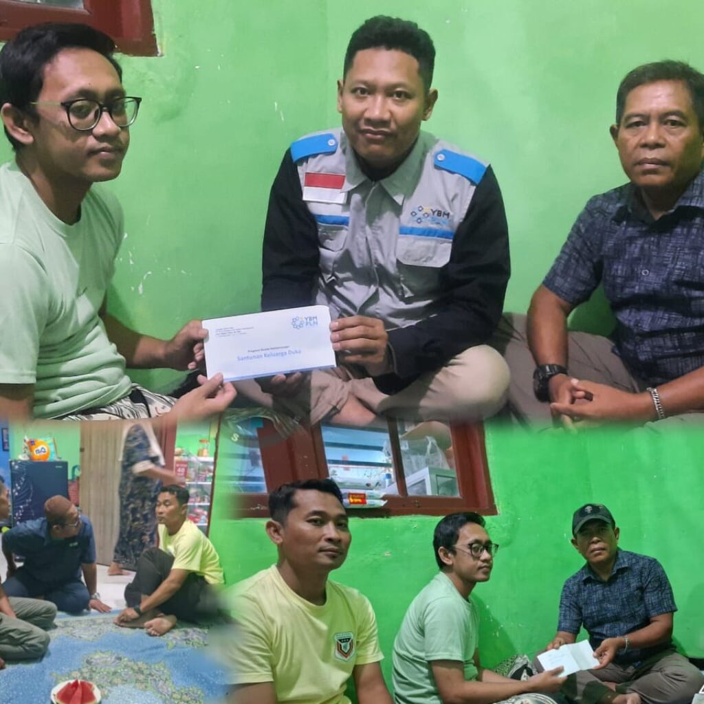 YBM PLN UIP JBTB Bersama Karyawan TAD Takziah dan Serahkan Santunan untuk Keluarga Almarhum Sutiyo