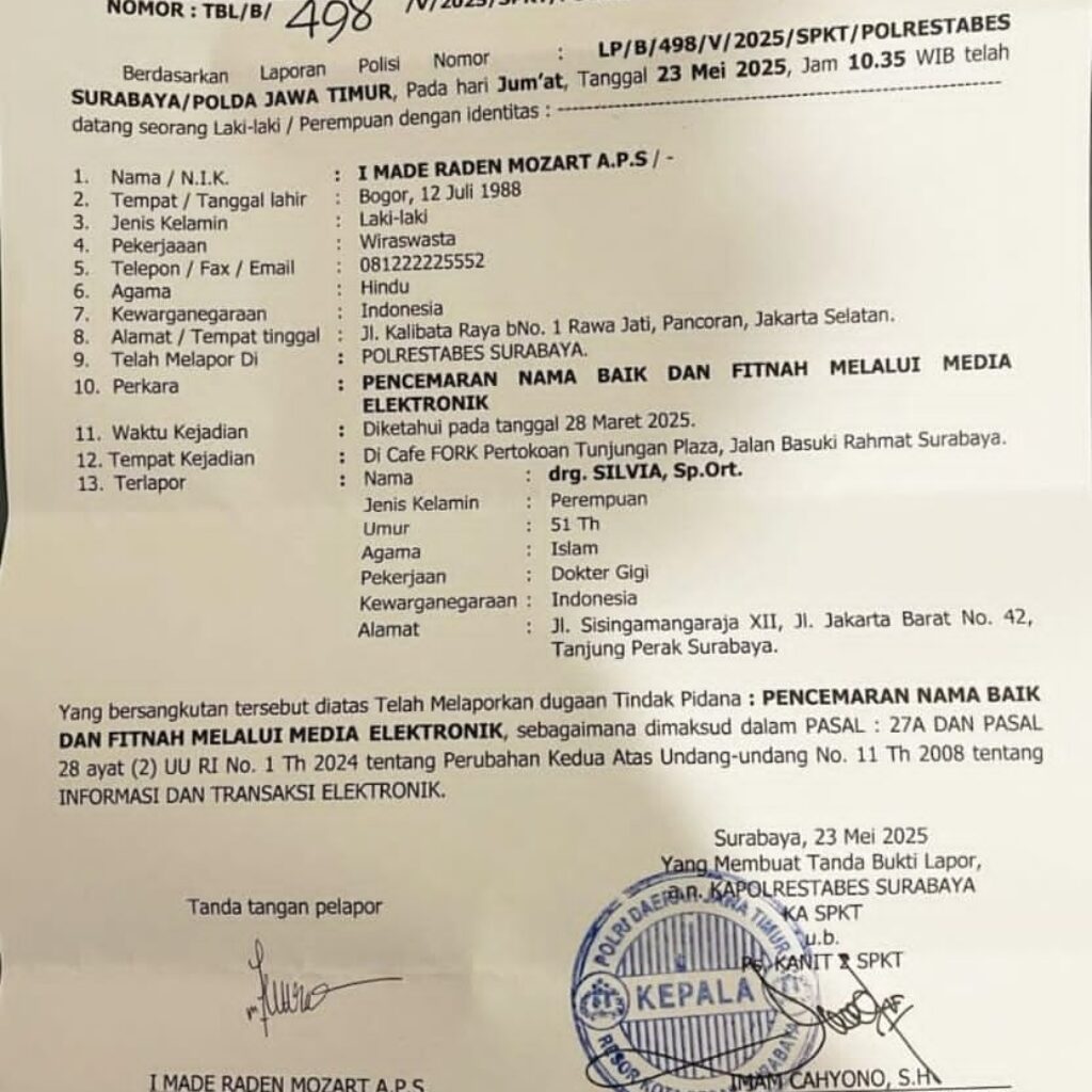 Dokter Gigi Ortodonti Surabaya Dilaporkan, Kasus Dugaan Fitnah di TikTok Mandek Tanpa Tersangka