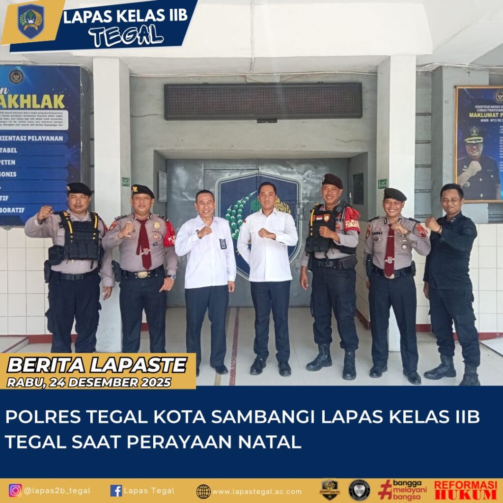 Polres Tegal Kota Sambangi Lapas Kelas IIB Tegal Saat Perayaan Natal