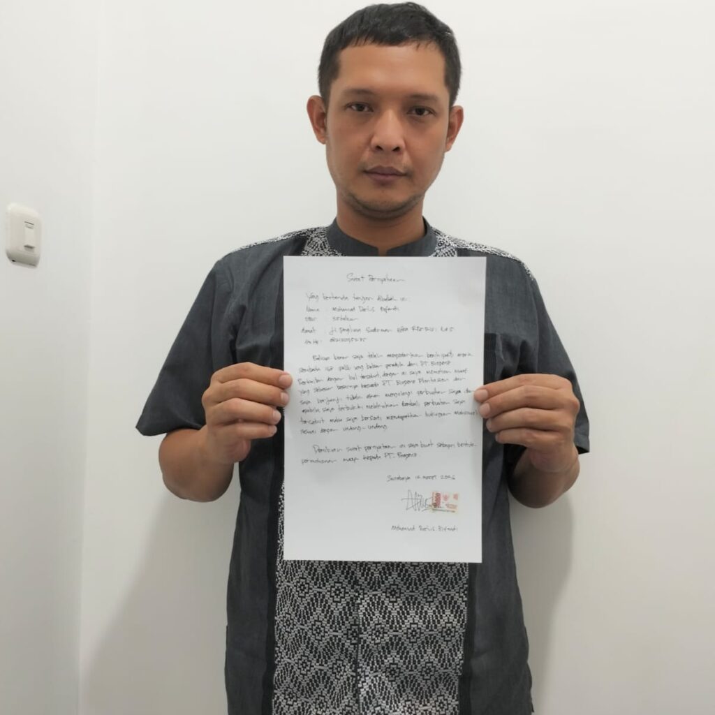 Edarkan Benih Padi Diduga Palsu, Warga Gresik Minta Maaf kepada PT Biogene Plantation