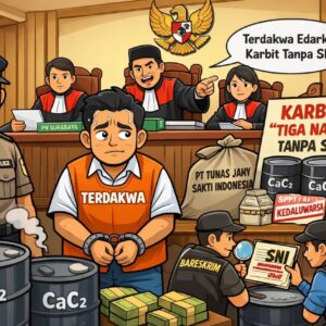 Direktur PT Tunas Jaya Sakti Indonesia Disidang di PN Surabaya Terkait Peredaran Karbit Tanpa SNI