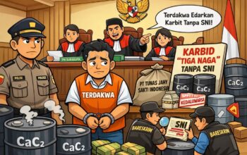 Direktur PT Tunas Jaya Sakti Indonesia Disidang di PN Surabaya Terkait Peredaran Karbit Tanpa SNI