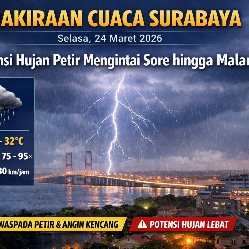 Cuaca Hujan Intensitas Tinggi Masih Mengintai Jatim