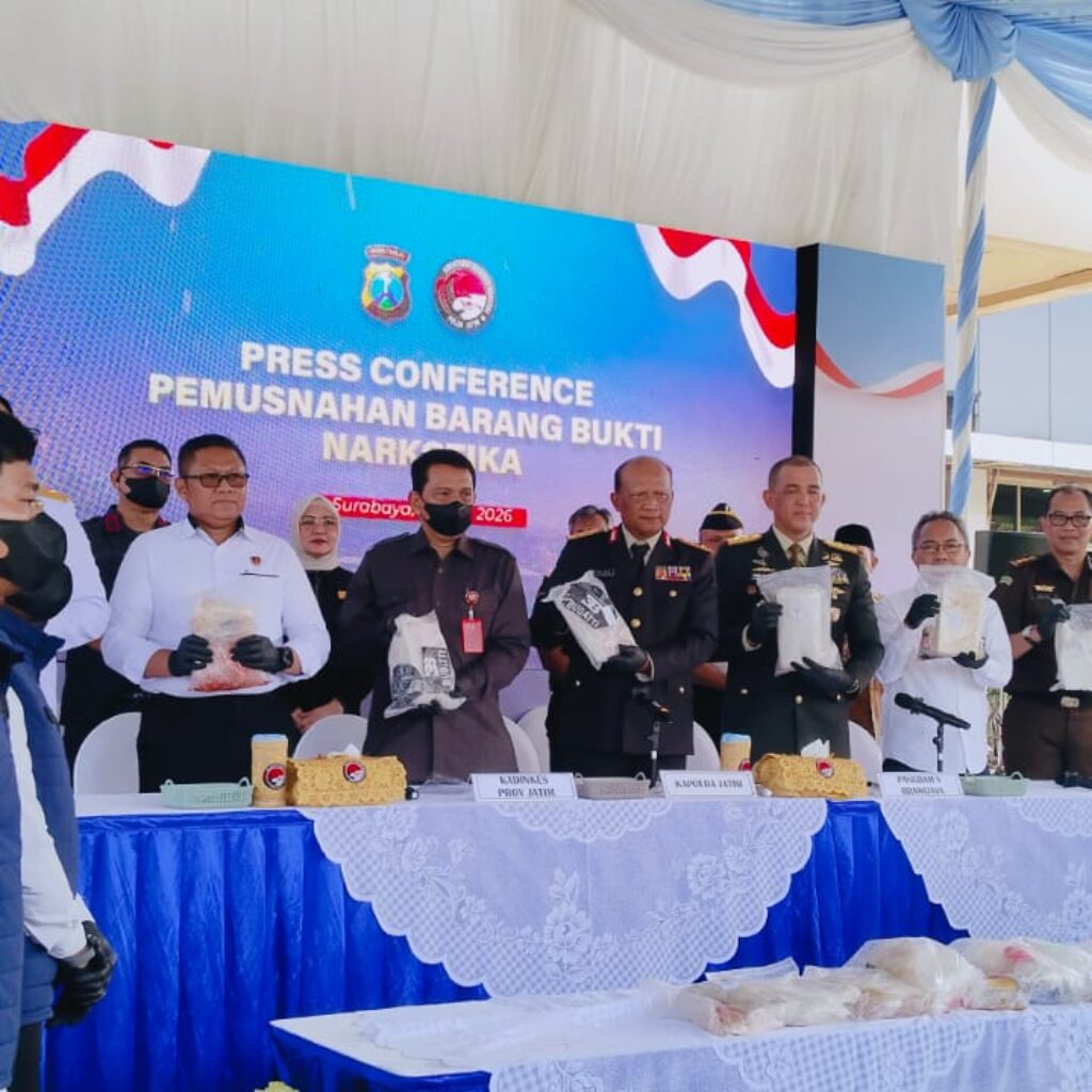 Polda Jatim Musnahkan Narkotika Jaringan Internasional, Surabaya Jadi Zona Hitam Peredaran