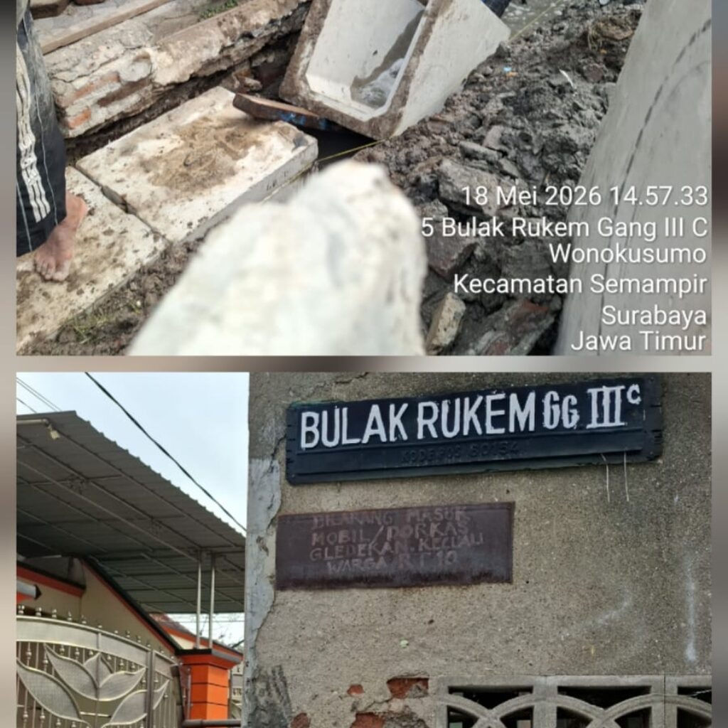 Proyek Pokmas Wonokusumo Diduga Amburadul, U-Ditch Retak Dipasang dan K3 Diabaikan