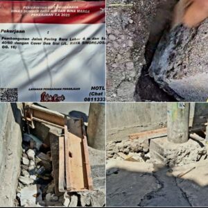 Drainase Box Culvert Simorejo Sari Diduga Asal Jadi, Saluran Baru Malah Menggenang dan Menyimpang dari Bestek